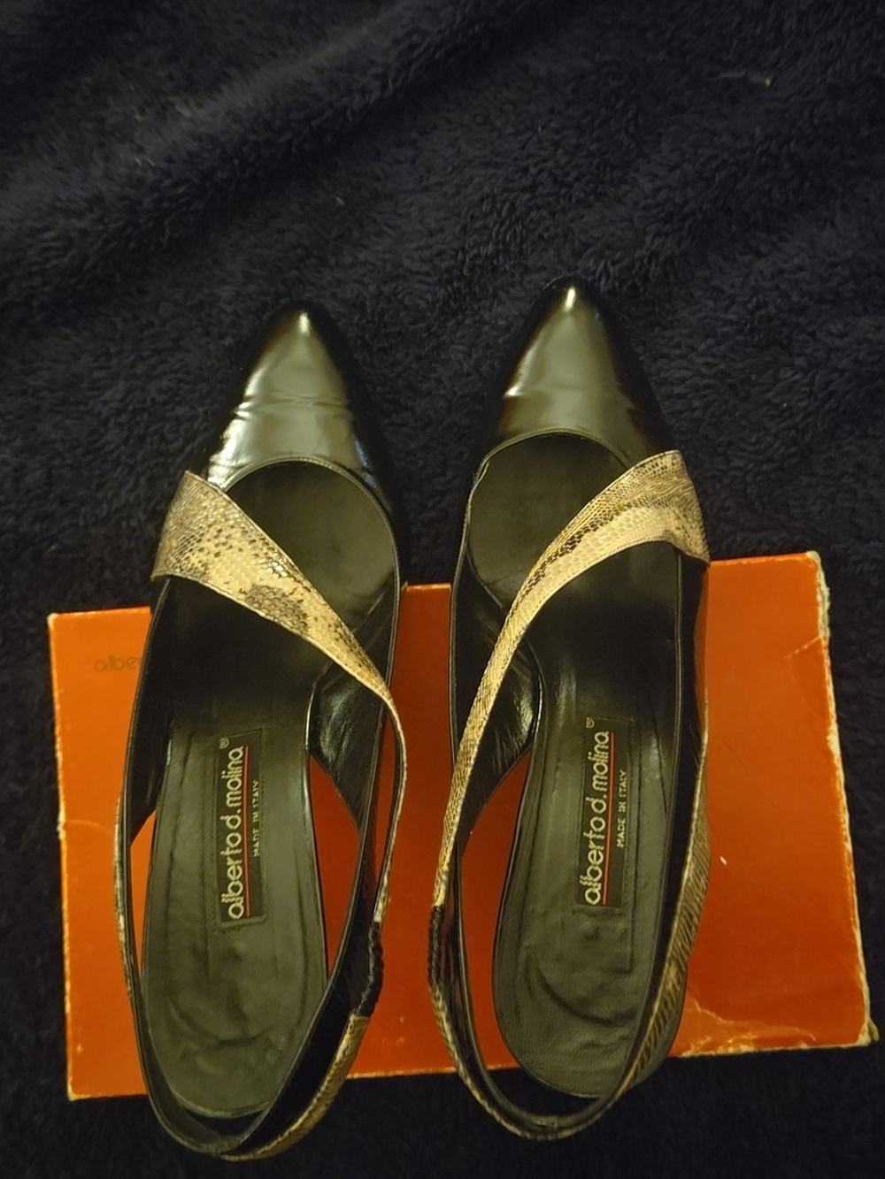 Vintage Alberto d. Molina Italian Leather Heels -With Original Replacement Tips